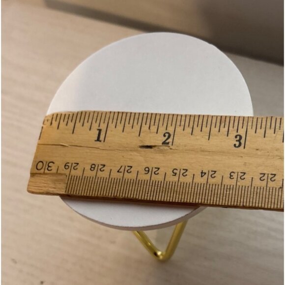 Doll Furniture Mini Round White Dollhouse Table With Gold Legs 3" - Picture 8 of 8